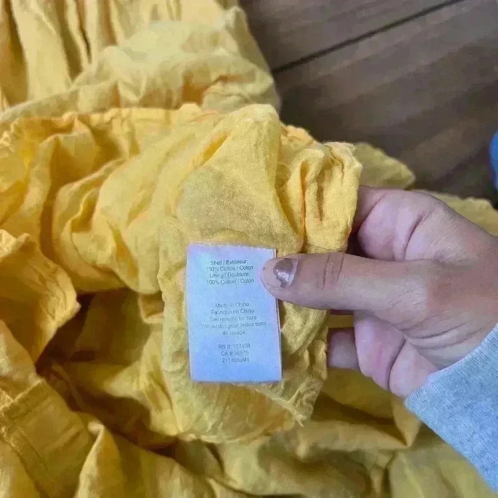 Heartloom Halia Dress NWOT Midi Women’s XS Yellow Tiered Wrap Puff Sleeve Yellow - Picture 6 of 7